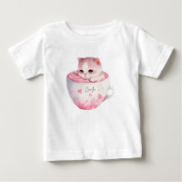 Cute White-Pink Cat in a Tea Cup (3)