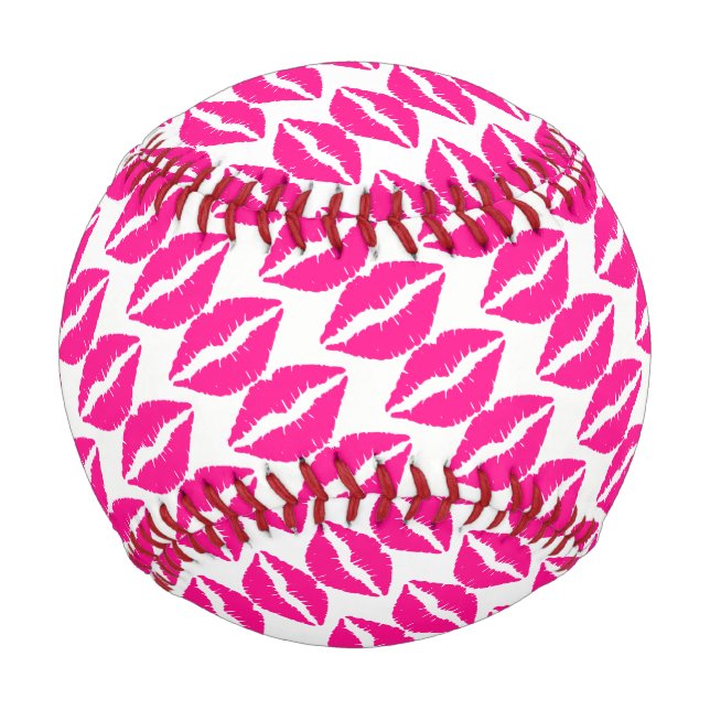 Cute white pink kisses pattern neck tie Case-Mate  Baseball (Front)