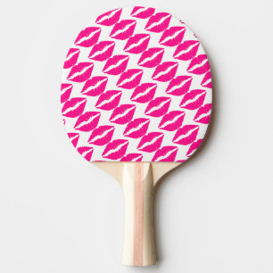 Cute white pink kisses pattern neck tie Case-Mate  Ping Pong Paddle