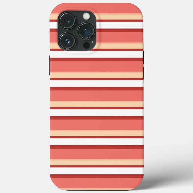 Cute white pink stripes Case-Mate iPhone case (Back)