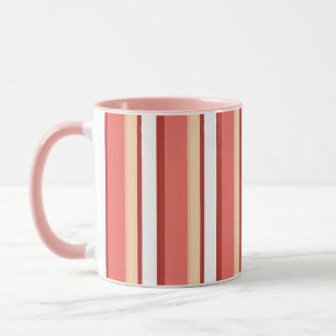 Cute white pink stripes mug