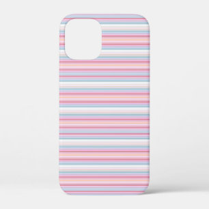 Cute white pinky stripes  iPhone 12 mini case