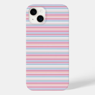 Cute white pinky stripes Case-Mate iPhone 14 plus case