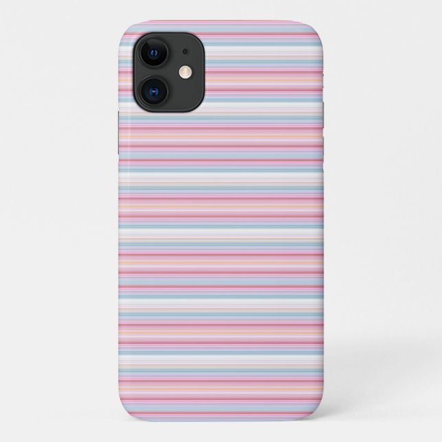 Cute white pinky stripes  Case-Mate iPhone case (Back)
