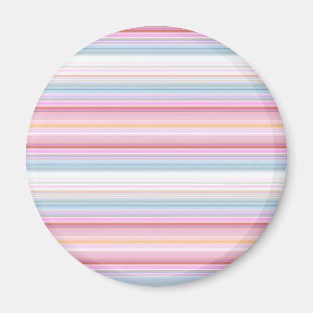 Cute white pinky stripes  magnet (Front)