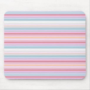 Cute white pinky stripes mouse mat