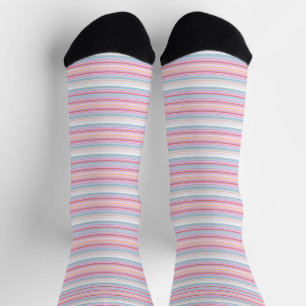 Cute white pinky stripes socks