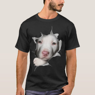 Cute White Pitbull Face Inside Me beagle lover  T-Shirt