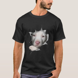 Cute White Pitbull Face Inside Me T-Shirt