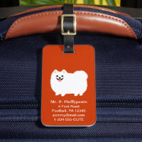 Cute White Pomeranian with Customisable Text