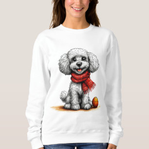 🐩 Cute White Poodle Gift For Dog Lover 🎁 Sweatshirt