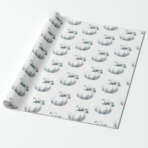 Cute White Pumpkin Gift Wrap
