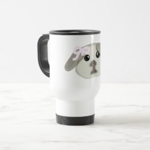 Cute White Puppy Art Ceramic Mug
