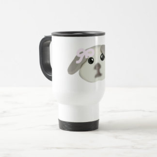 Cute White Puppy Art Ceramic Mug