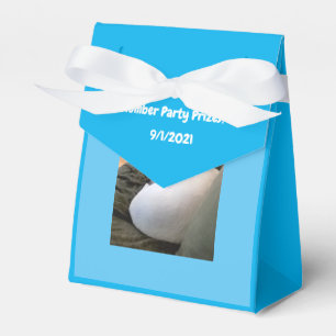 Cute White Puppy Dog Sleeping Slumber Party Blue Favour Box