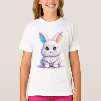 Cute White Rabbit  T-Shirt