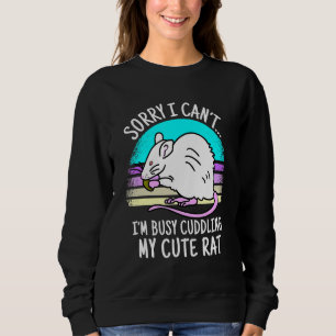 Cute White Rat Fancy Rat Mum Sayings For Rat Sweatshirt