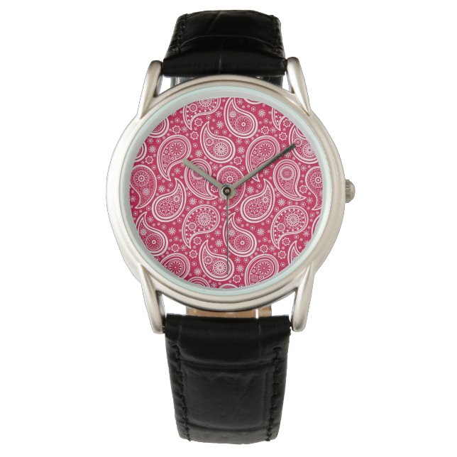 Cute white red paisley pattern Case-Mate iPhone ca Watch (Front)