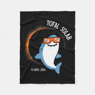 Cute White Shark Looking Total Solar Fleece Blanket