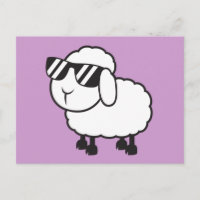 Cute White Sheep Cartoon