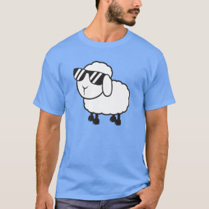Cute White Sheep Cartoon T-Shirt