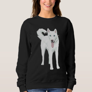 Cute White Siberian Husky Dog Sweatshirt