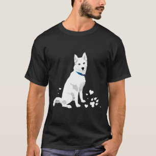 Cute White Siberian Husky  Sweet White Snow Dog T-Shirt