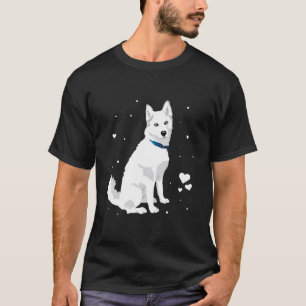 Cute White Siberian Husky Sweet White Snow Dog T-Shirt