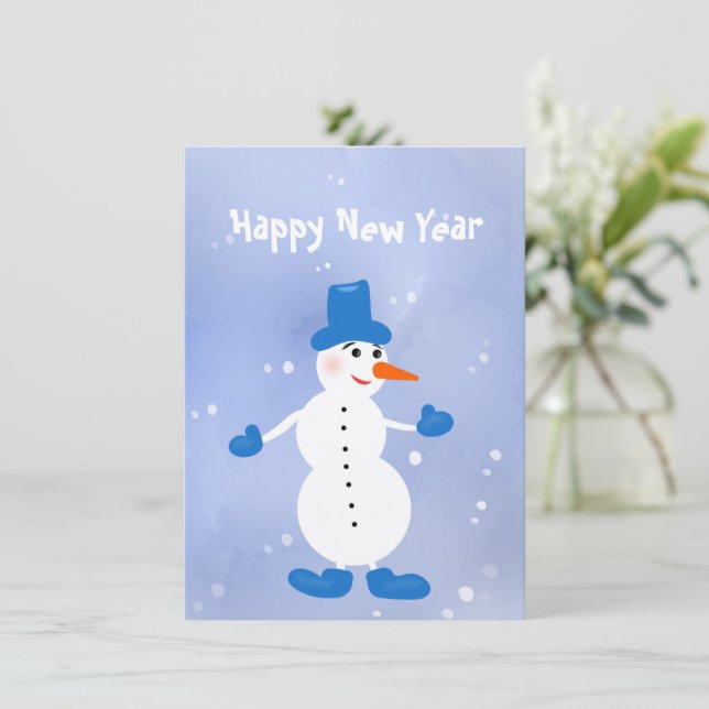 Cute white snowman  (Standing Front)