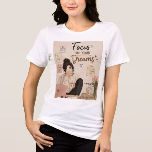 Cute white T-shirt for girls Tri-Blend Shirt
