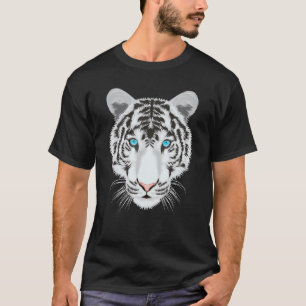 cute white tiger face blue eyes lovers big cats he T-Shirt