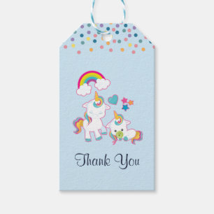 Cute White Unicorns Magical Mama & Baby Gift Tags