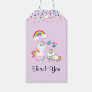 Cute White Unicorns Magical Mama & Baby Gift Tags