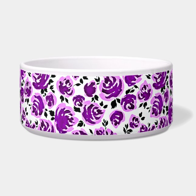 Cute white violet roses patterns (Front)
