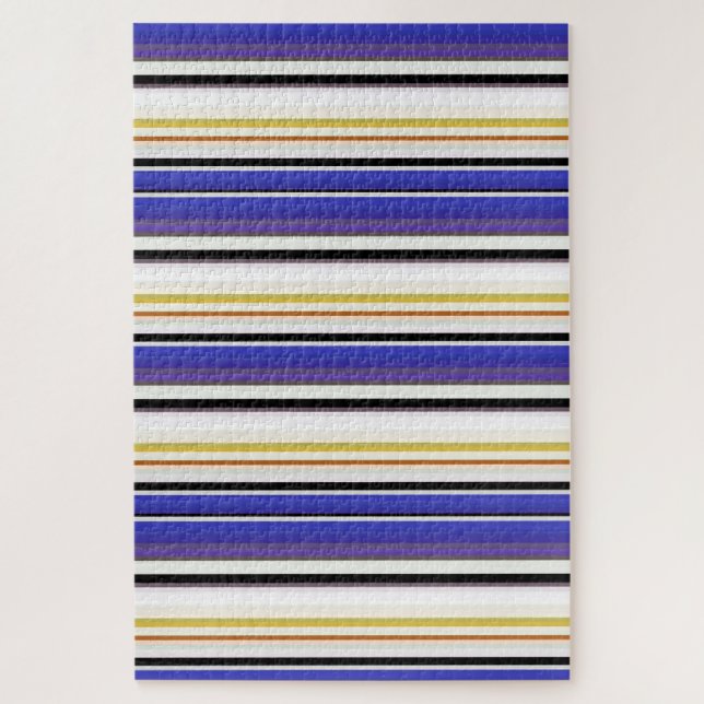 Cute white violet stripes jigsaw puzzle (Vertical)