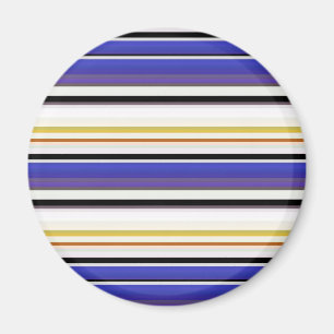 Cute white violet stripes magnet
