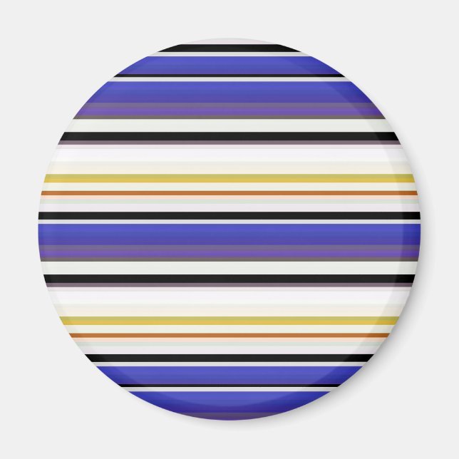 Cute white violet stripes magnet (Front)