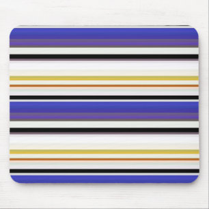 Cute white violet stripes mouse mat