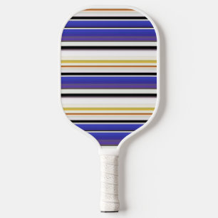 Cute white violet stripes pickleball paddle
