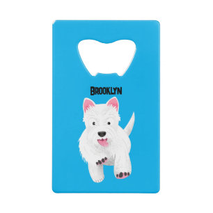 Cute white west highland terrier cartoon