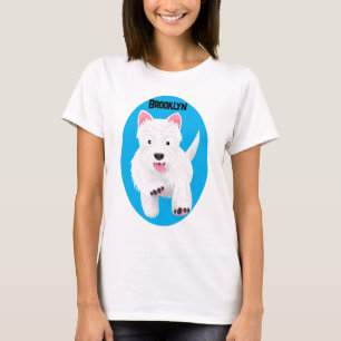 Cute white west highland terrier cartoon T-Shirt