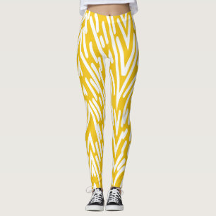 Cute white & yellow classic "Ratti_Creative_Arts" Leggings