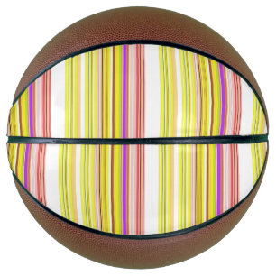 Cute white yellow stripes basketball