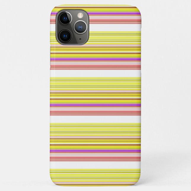 Cute white yellow stripes Case-Mate iPhone case (Back)