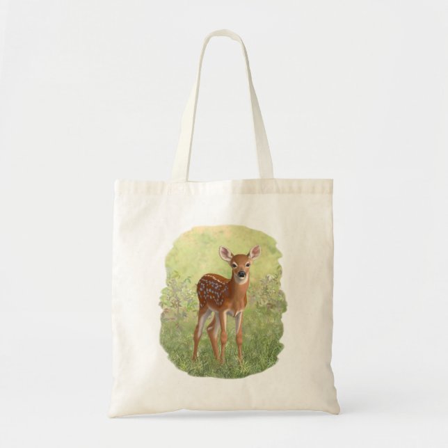 Cute Whitetail Fawn Tote Bag (Front)