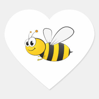 cute wholesome bee heart sticker