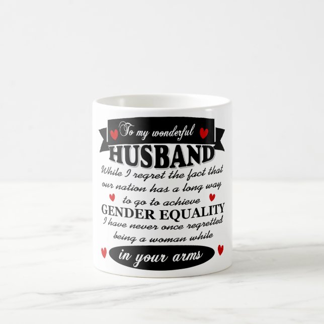 cute wife to husband coffee mug (Center)