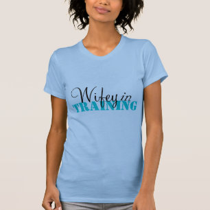 Cute Wifey In Training Fitted Racerback Tank