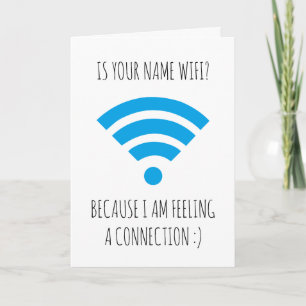 Cute WiFi Connection, Valentine's Day Card