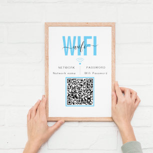Cute WIFI Network Password   QR Code Poster